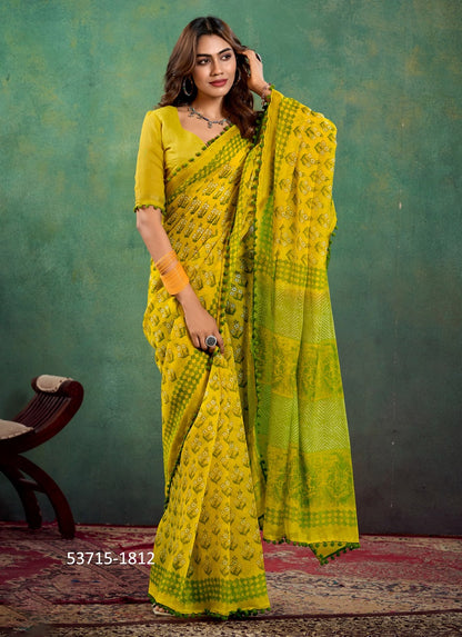 Unstitched Mul Cotton Sari