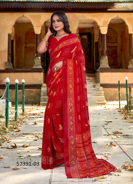 Unstitched Georgette Sari