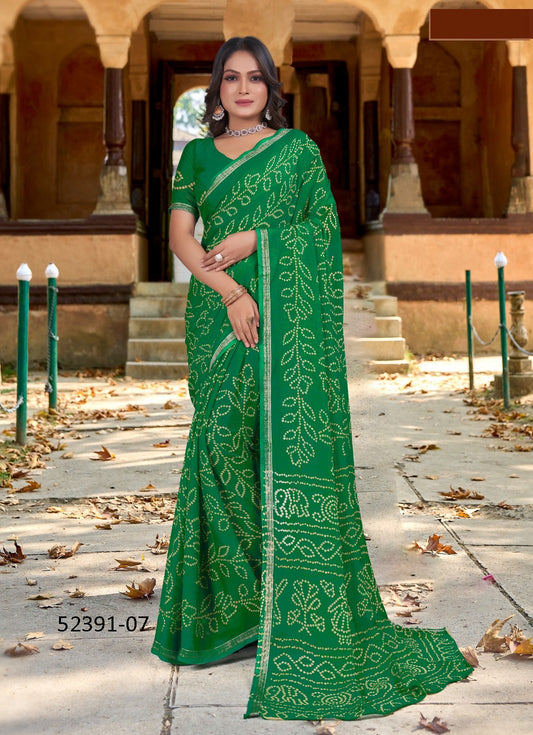 Unstitched Chiffon Sari