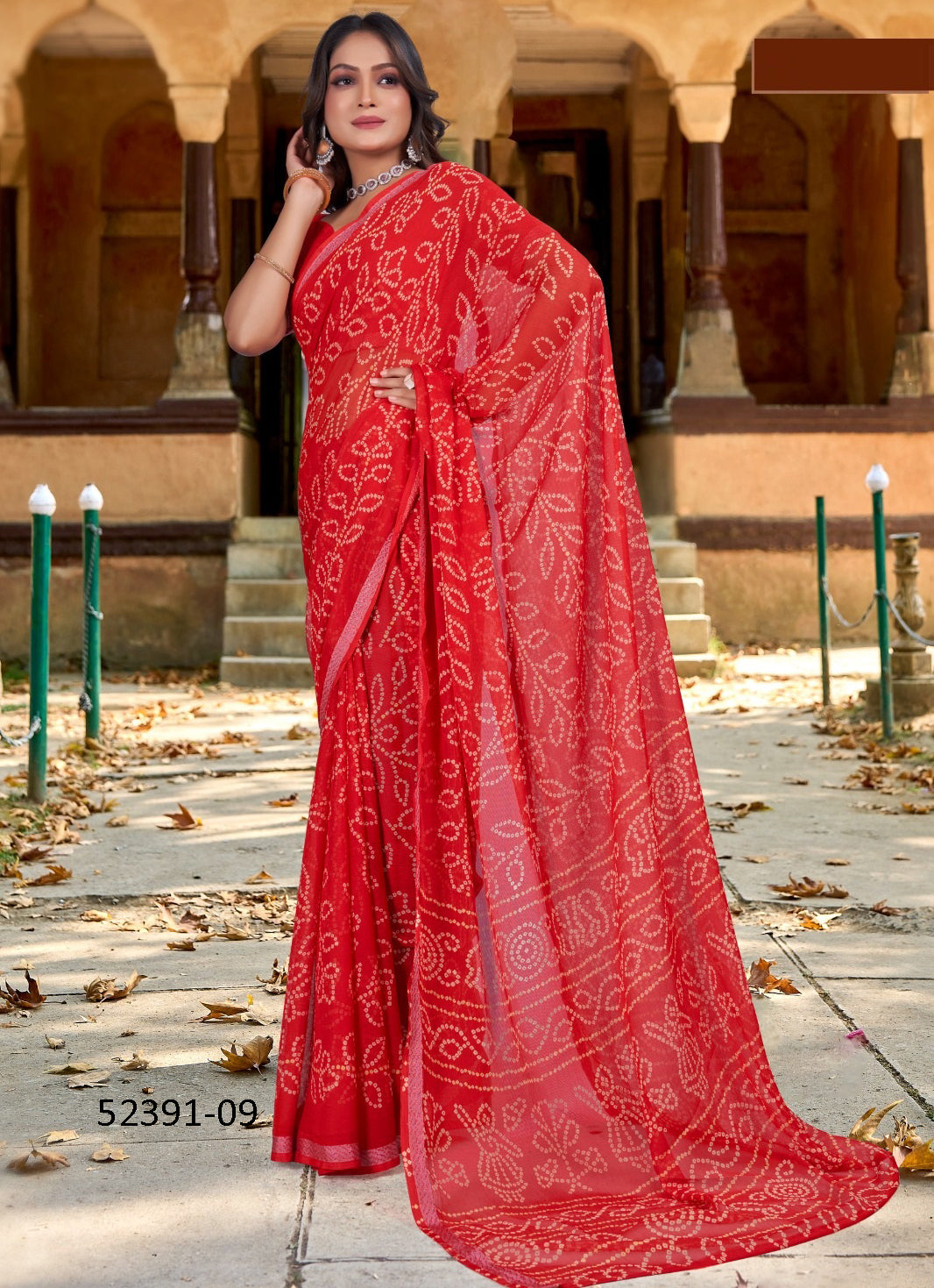 Unstitched Chiffon Sari