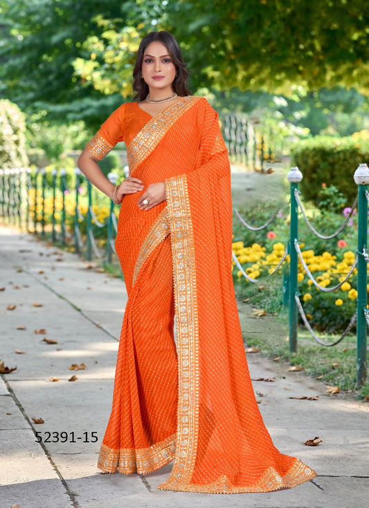 Unstitched Georgette Sari