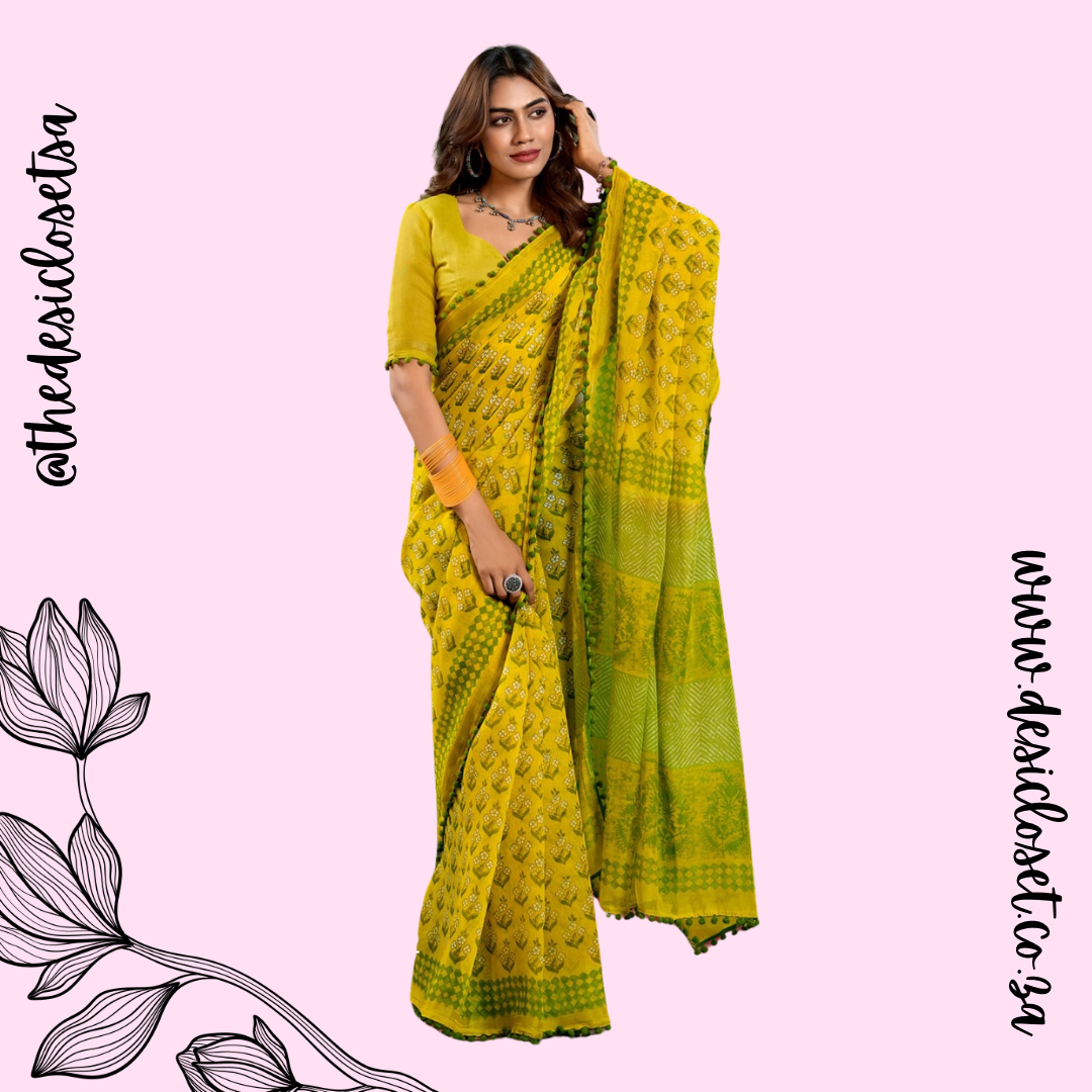 Unstitched Mul Cotton Sari