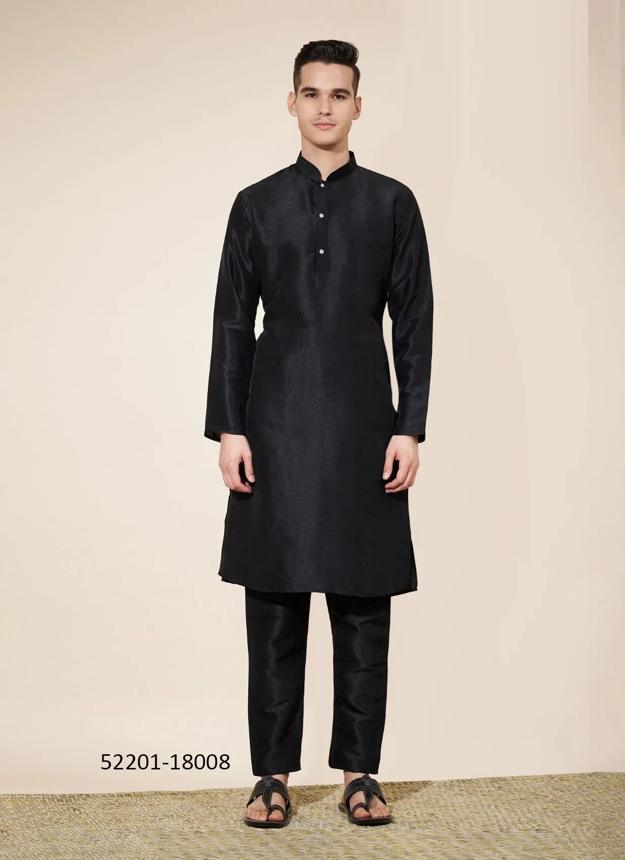 Cotton Kurta and Pant Set (Navy)